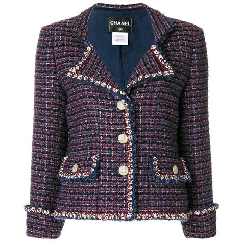 jacke chanel stil blau|Chanel cotton jackets.